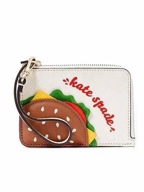 KATE SPADE SNACK BAR BURGER CARD HOLDER WRISTLET/ NWT